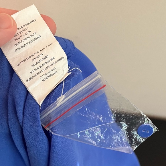 Kut From the Kloth Sheer Blue Button Up Shirt - Picture 8 of 11